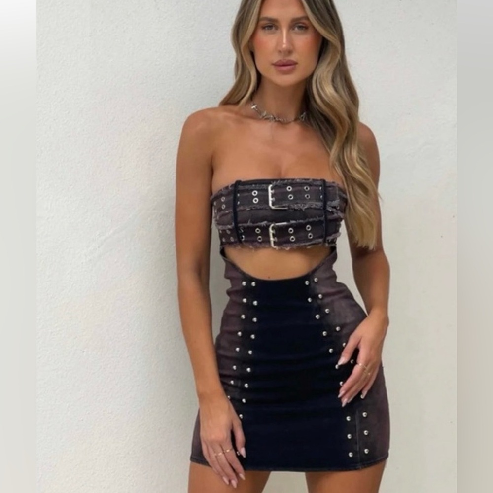 Strapless Black Mini Dress